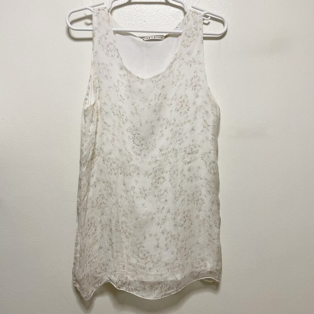 Alice + Olivia Watercolor Floral Blouse